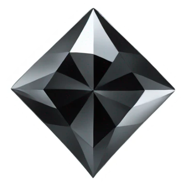 black diamond chrome four-point star diamond diamond sticker