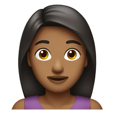 smh emoji with the medium skin tone with dark hair sticker