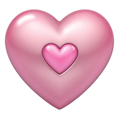 platinum heart with one mini pink heart inside of it  sticker