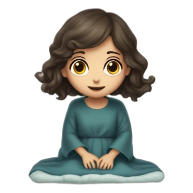 niña de la película el exorcista en la cama sticker