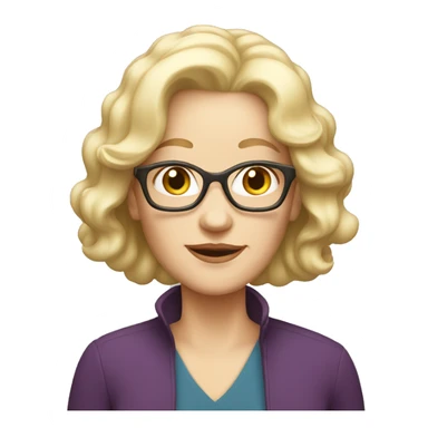 White blonde lady around 50 years old sticker