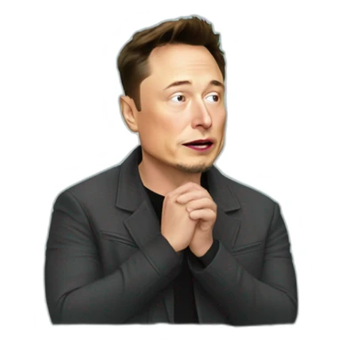 Elon Musk Crying Waterfalls sticker