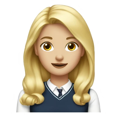 Preppy blonde girl sticker