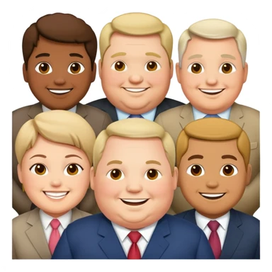 group of overweight politicians standing together sticker