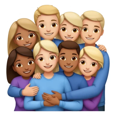 people hugging each other sticker