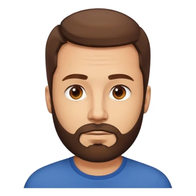 Homme 40 ans cheveux en brosse barbe sticker