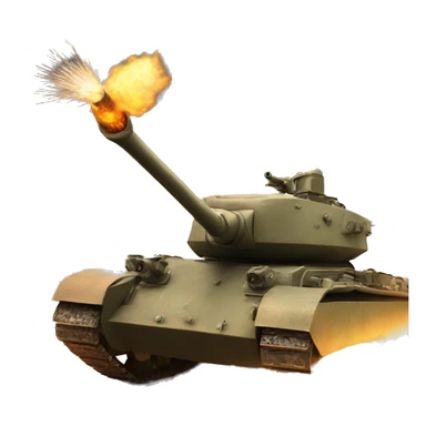 a tank mid firing  sticker