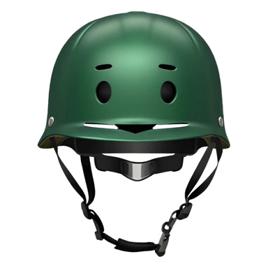 dark green skater helmet with smiley stickers sticker