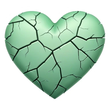 Light green heart break sticker
