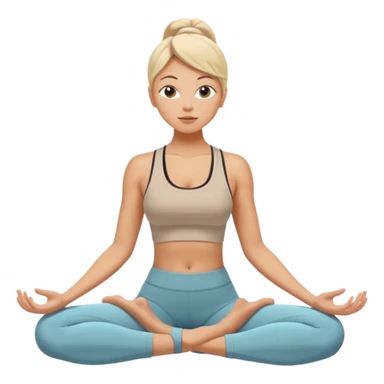 woman burping during yoga practice sticker