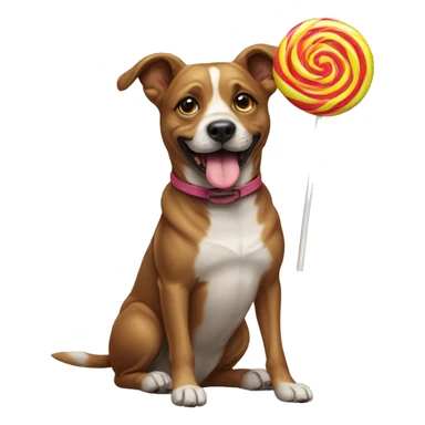 dog with lollypop sticker