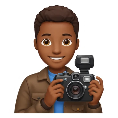 Make a blackest person hold a camera sticker