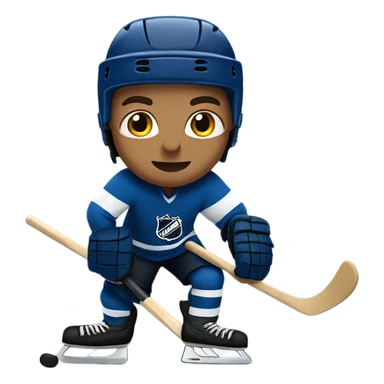 Derek playing hockey sticker