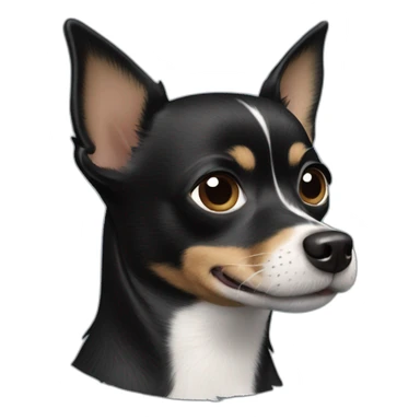 black chihuahua terrier dog sticker