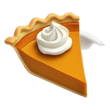Slice of Pumpkin pie with whipped cream sticker