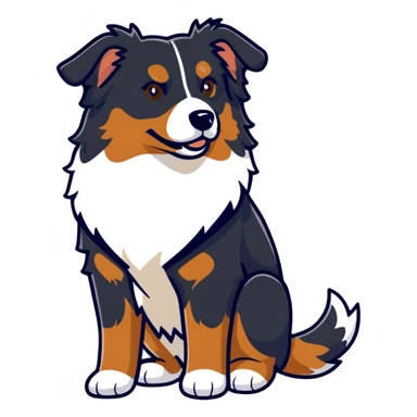 Australian shepherd brown cool sticker