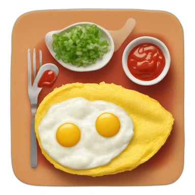 Rice omelet with the word "Nao" written on top in ketchup sticker