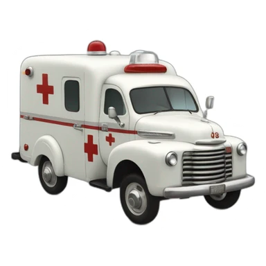 1950s ambulance sticker