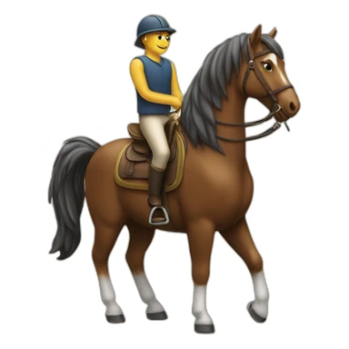 Chat sur un cheval sticker