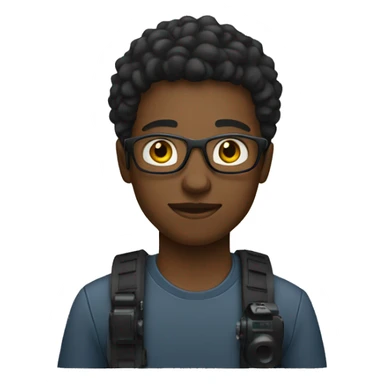 a videographer, young black male sticker