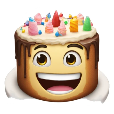 Happy birthday cake sticker