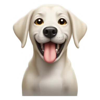 Dog talking a piss and ￼laughing  sticker