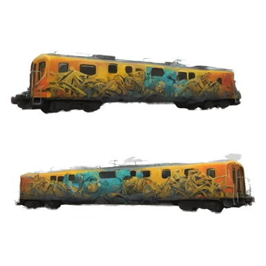 Graffiti train sticker
