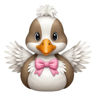  goose with bow sticker