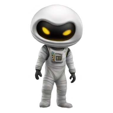 A alien on the moon sticker