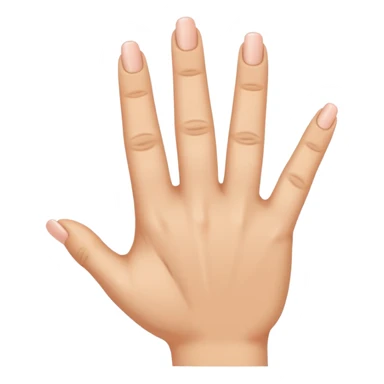 the ring finger, index finger, and middle finger facing up while the thumb and pinky finger are closed sticker