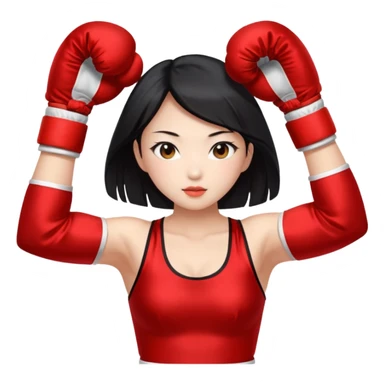 sexy chinese girl in traditional clothes boxing sticker