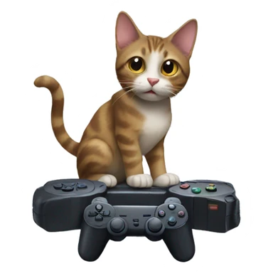 Cat playing PlayStation  sticker