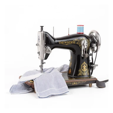 sewing machine, professional photography style, on white background sticker