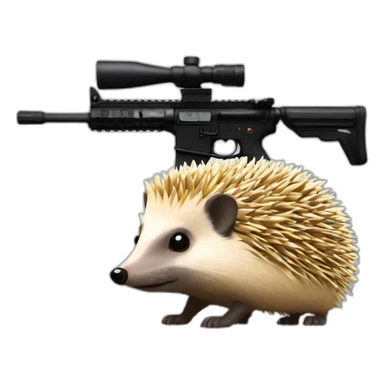 hedgehog ar15 sticker