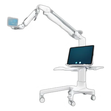 Telehealth cart ipad articulating arm sticker