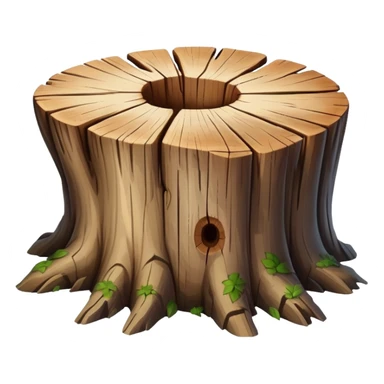 Tree stump sticker
