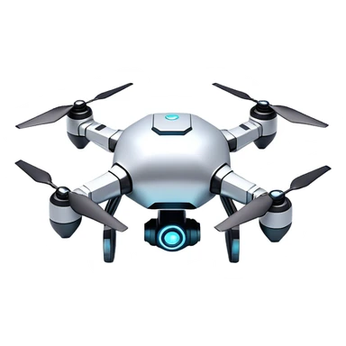 Clash of Clans aesthetic: Cinematic Playful 3D Isometric Robot Drone Emoji, rendered in a 3D vector-style similar to standard emojis with minimal shading and bold, simplified shapes. A compact, distinct form with signature details, softly glowing with a futuristic sci-fi warfare charm. Simplified yet unmistakably iconic, highly detailed and consistent, glowing with a soft radiance and high shine. Stylized with a touch of high-tech brilliance and a soft glowing outline, capturing the essence of a beloved gaming relic with a friendly, playful manner! sticker