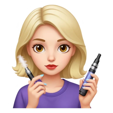 Girl with a vape in her hand  sticker