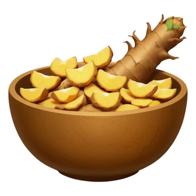ginger root in a bowl sticker