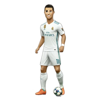 Cristiano Ronaldo with the ballon d’or sticker