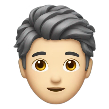 korean guy with curtains hair sticker