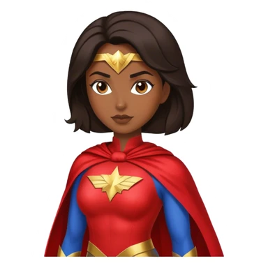 Super woman dark hair sticker