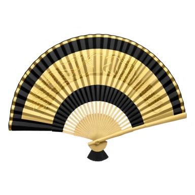 japanese hand fan glossy circuit sticker