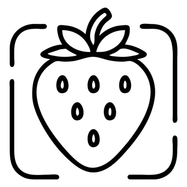 glowing strawberry neon sign outline sticker