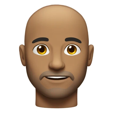 bald strong man sticker