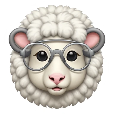cyber sheep with cool electro glasses sticker