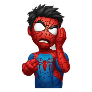 Spiderman cry sticker