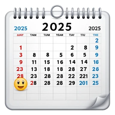  calendar with only 2025 written on it sticker