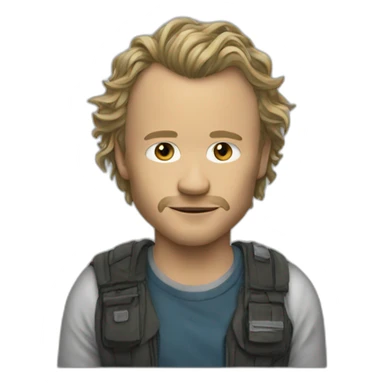 Heath Ledger wearing tee sticker