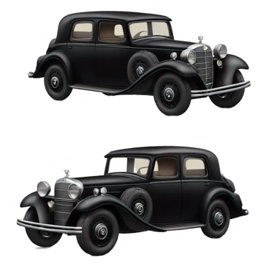 Black Mercedes from 1930s sticker